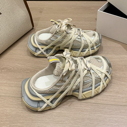 鞋子高智感穿搭巴黎老爹鞋女无后跟2026新款春秋增高厚底休1009e