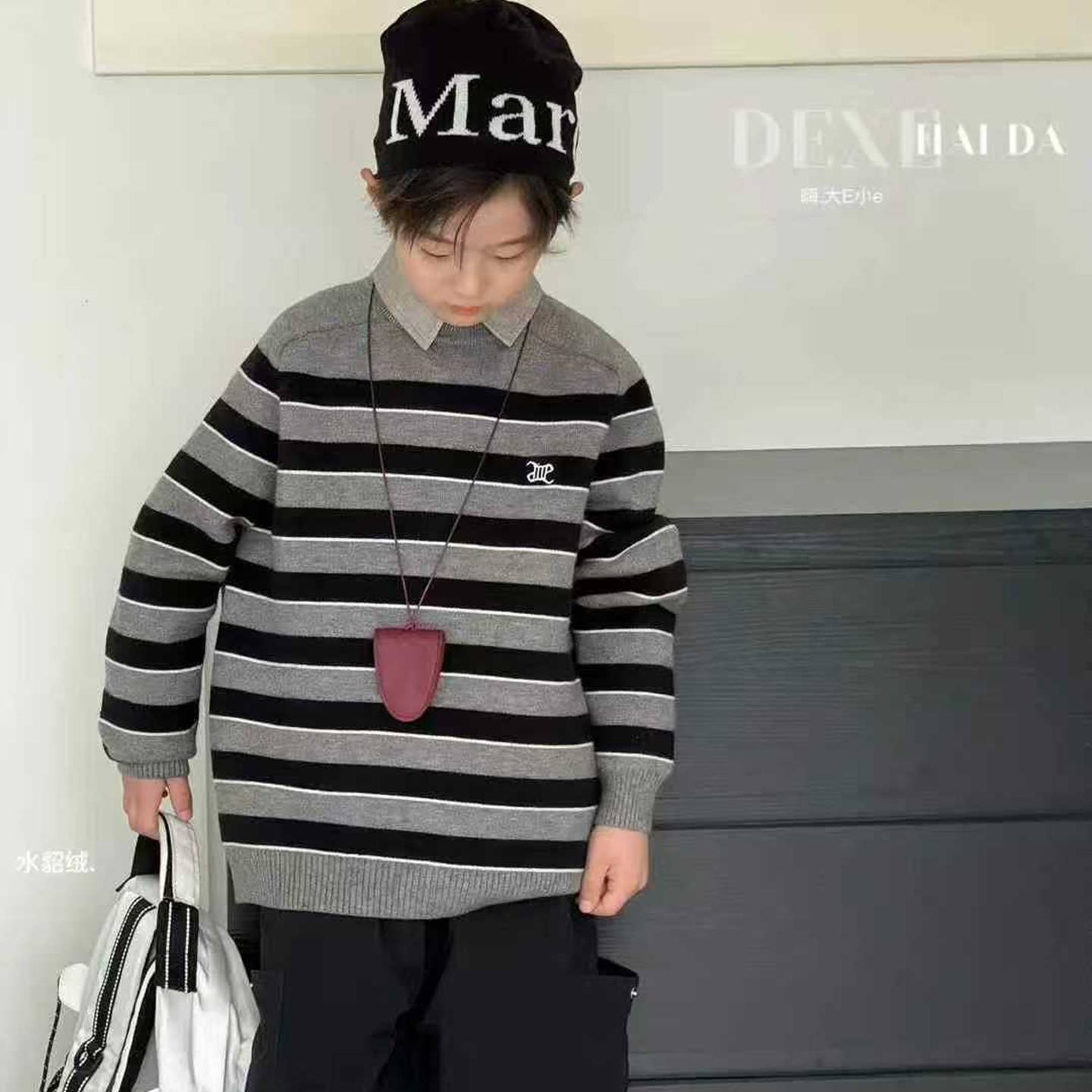 82053E家毛衣童装秋冬款男女童条纹套头衫针织衫中大童,童装/婴儿装/亲子装,毛衣/针织衫,淘宝优惠券,粉丝福利购,淘宝优惠卷