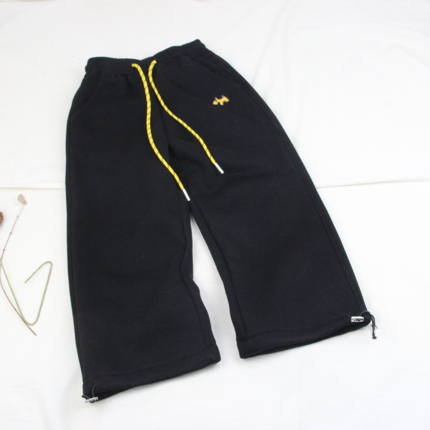 58325一体绒直筒裤童装秋冬款女童加绒休闲裤长裤中童