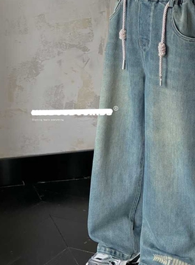 87629牛家牛仔裤童装秋款男女童休闲裤长裤中童