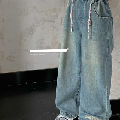 87629牛家牛仔裤童装秋款男女童休闲裤长裤中童