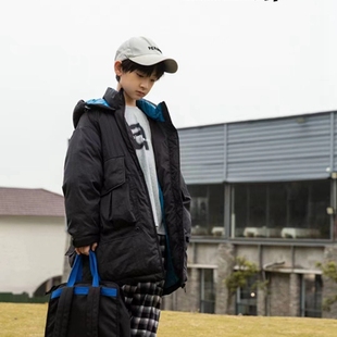 中大童 男女童保暖服装 5762牛家带帽羽绒服童装 冬款