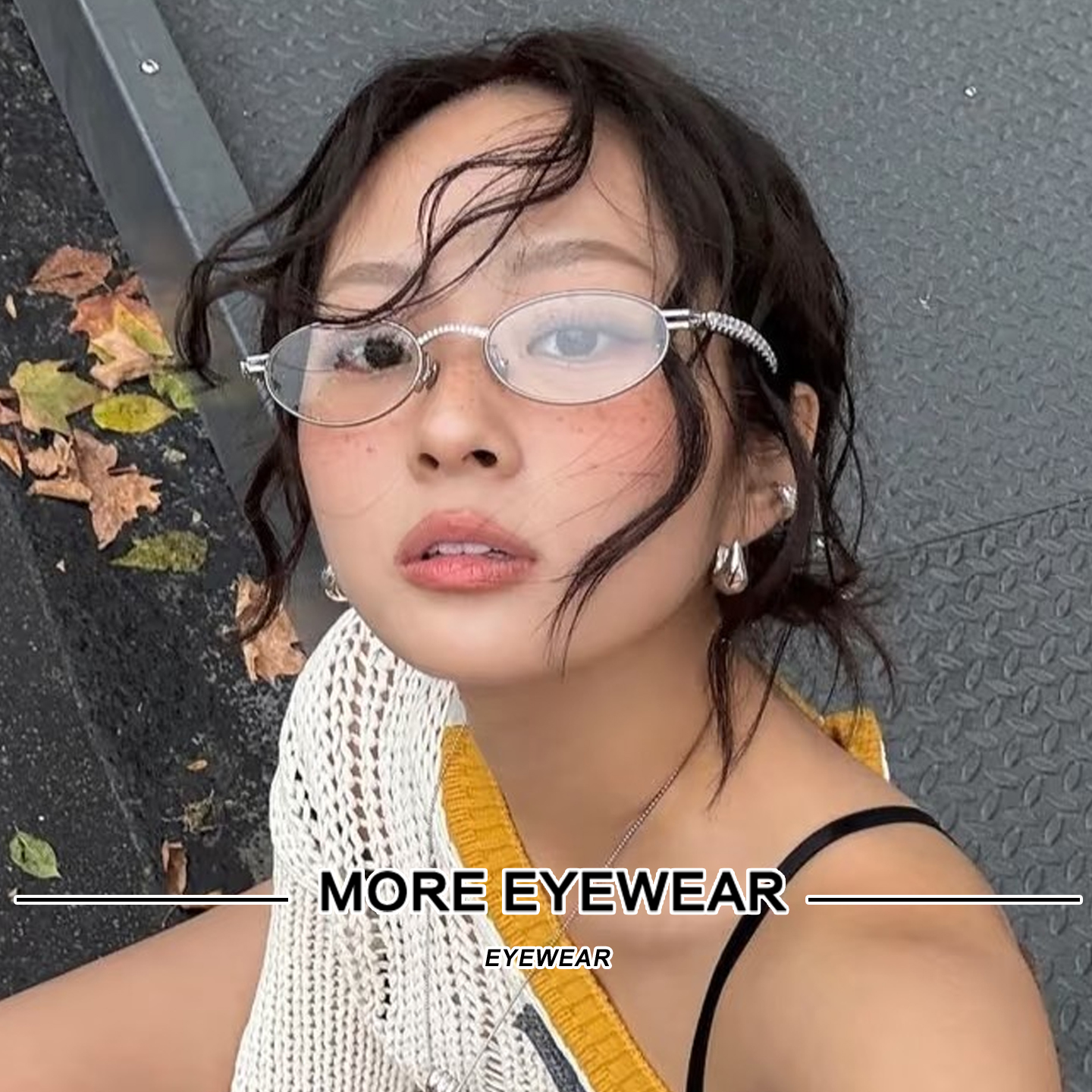 Jennie男女全框合金爱心钻石眼睛