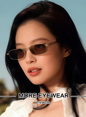Jennie三巡演唱会同款墨镜女B54S简约复古小方形高级感金属太阳镜