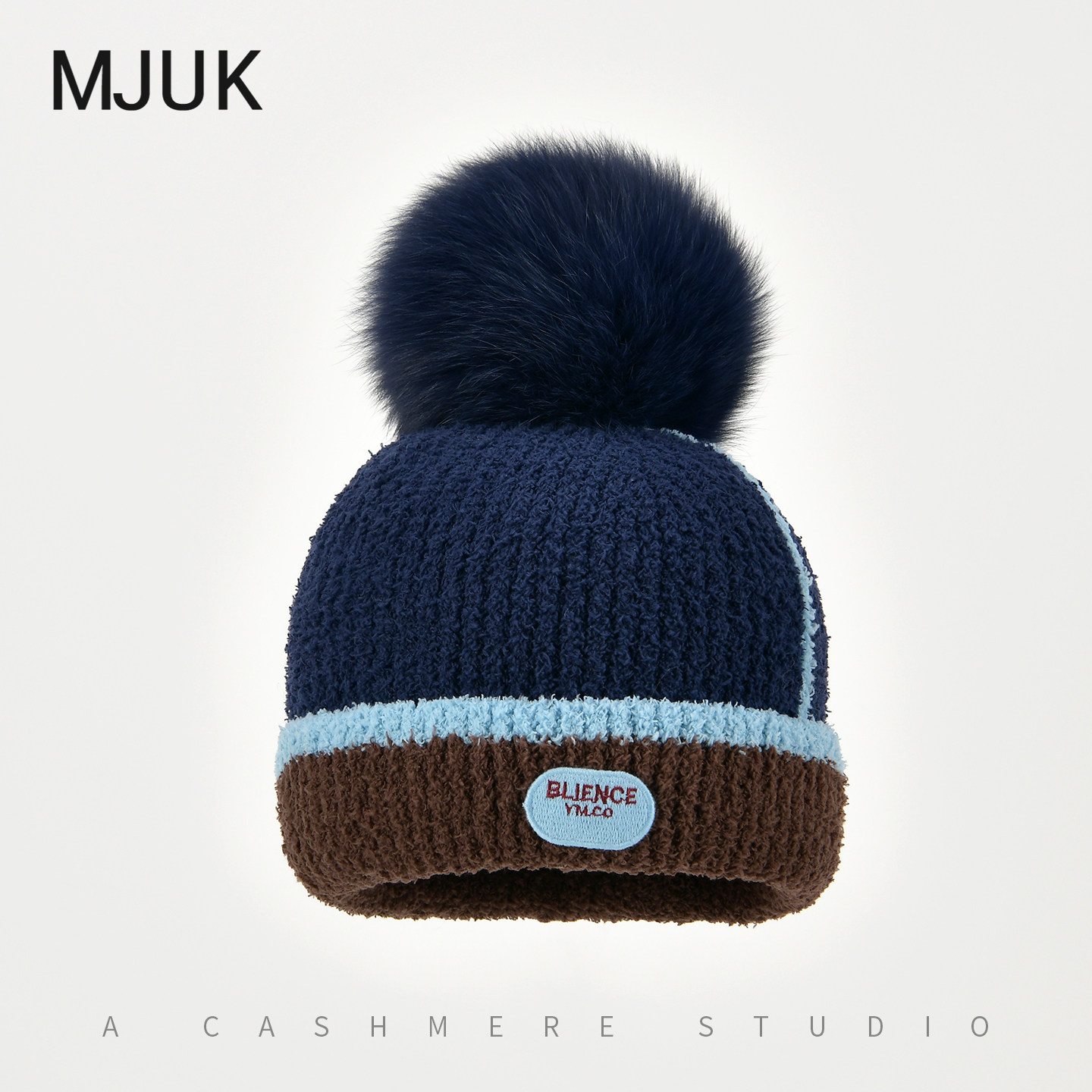 宝宝男女儿童保暖狐狸毛球毛线帽