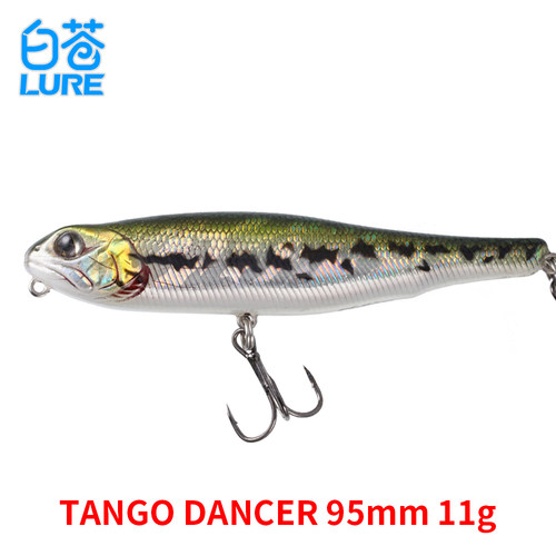 日本浮水铅笔TANGO DANCER 95水面铅笔路亚饵翘嘴海鲈饵11g