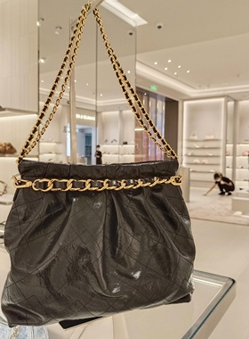 CHARLES&KEITH流浪包女包单肩斜挎包金属链条黑色CK2-40671449