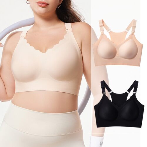 Plus-Size Seamless Sports Bra for Women: Pushing-Up, Lifting