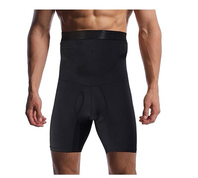 Men Tummy Control Shorts High Waist Slimming Body Shaper Sea