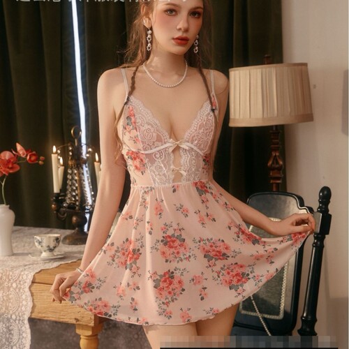 2026 new rural style camisole women's nightgown, hot lace pe