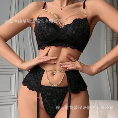 New Large Lace Sexy Underwear Bra Set Flirting Perspective F