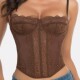 sexy girls Hot floral gather lace shaping corset body
