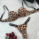 leopard comfortable print and Sexy set bra thong gather
