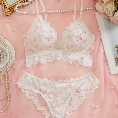 Lace Hollow Out Open Chest 2-Piece Lingerie Set