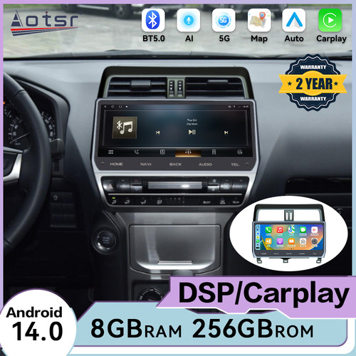 适用18-22款丰田普拉多霸道安卓中控屏导航Carplay360全景一体机