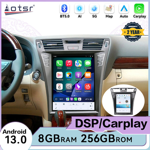 适用于06-12款雷克萨斯LS460安卓导航一体机12.1寸内置Carplay