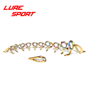 波腾重磅8只11只13只套装 导环GHGESG加厚金架彩环铁板船竿DIY配件