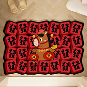 国朝麻将马年硅藻泥浴室地垫家用卫浴双面防滑吸水脚垫卫生间垫子