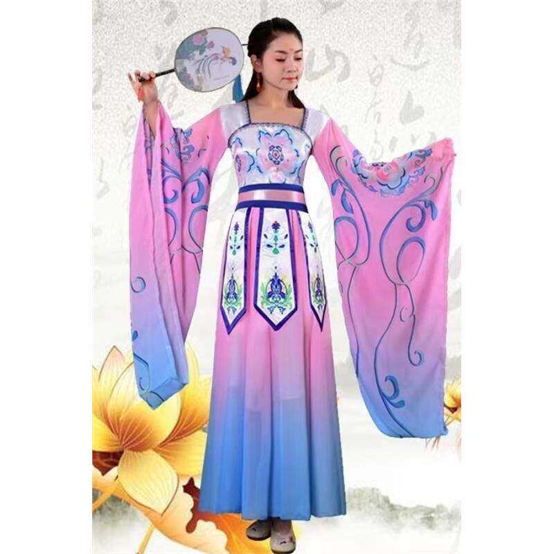 古装礼仪之邦舞蹈汉服广袖流仙裙中国风飘逸古风古典舞蹈演出服装
