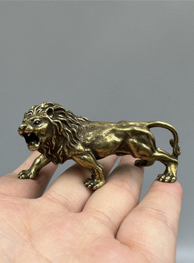 装饰实心迷你狮子王茶宠纯铜镇纸