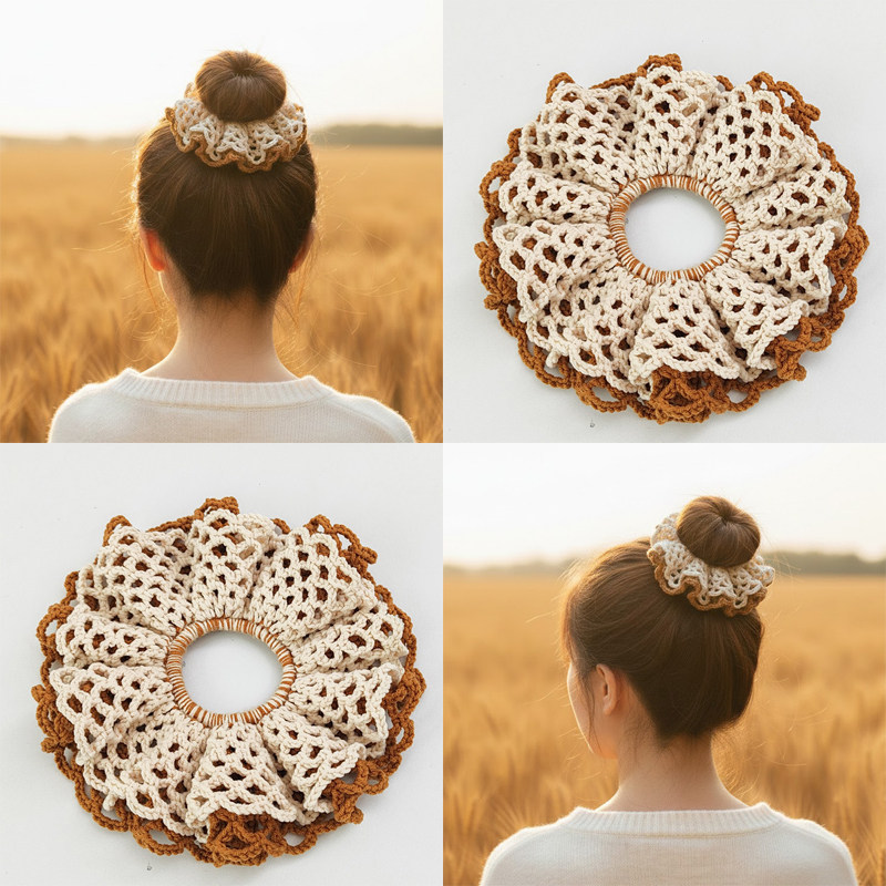 手工编织双层发圈发饰diy材料包毛线发绳女神创意气质送闺蜜礼物,服饰配件/皮带/帽子/围巾,DIY编织材料包,淘宝优惠券,粉丝福利购,淘宝优惠卷