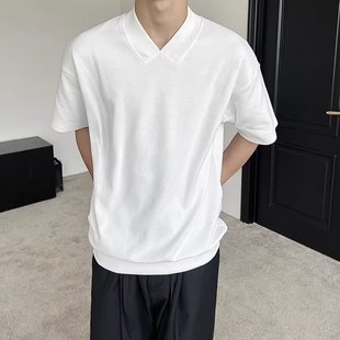 简约纯色翻领轻熟商务修身 夏季 短袖 新款 通勤男春夏T恤 宽松POLO衫