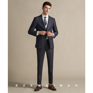 黑色高级新郎婚礼结婚礼服西装 职业正装 男修身 巴泽华商务西服套装