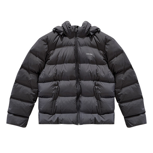 CK Jeans25秋冬新款男士休闲通勤立领连帽鸭绒羽绒服4LD517G