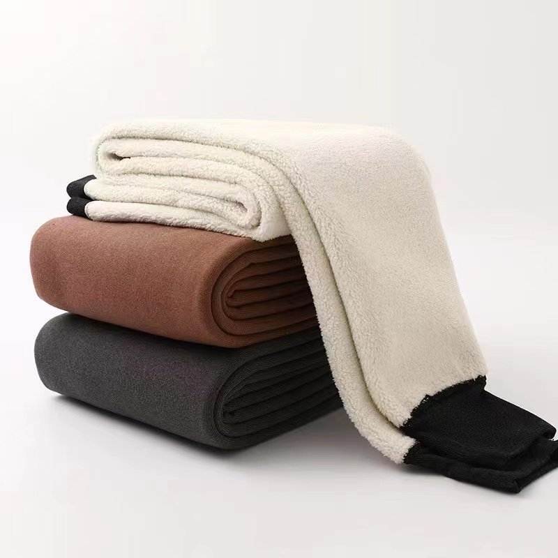 羊毛裤秋冬款加绒加厚男士棉裤修身羊绒裤内穿保暖高腰打底裤