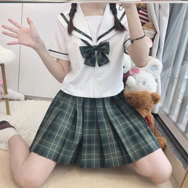 亅k制服套装裙正版jk短裙夏天丁k短袖衬衫丿k小学生夏季半身裙子