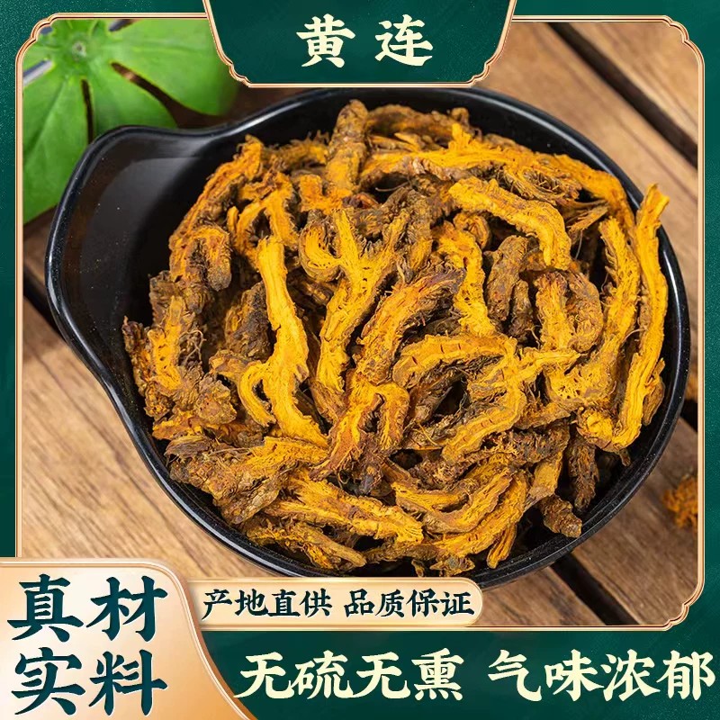 正品黄连中药材黄连片黄连茶泡茶四川鸡爪黄连草药无硫熏色泽自然