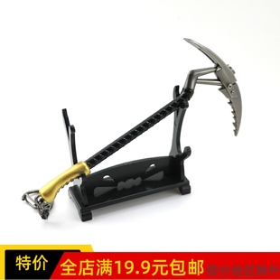 13 CM 攀岩者锄头镐头送展架模型娃娃武器道具金属 钥匙扣挂件