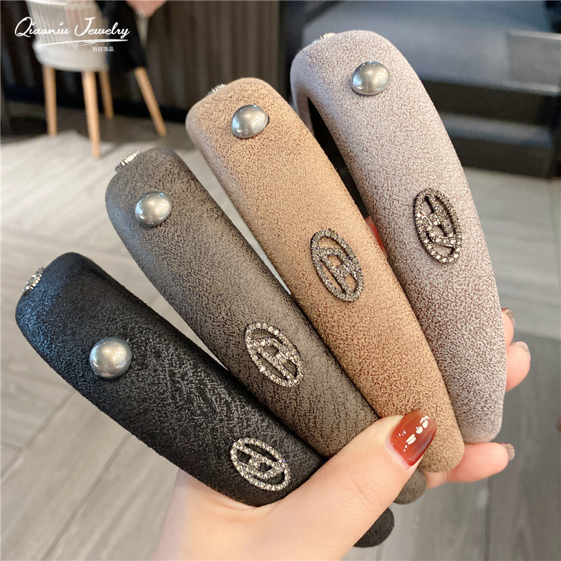 发箍麂皮绒日韩水钻配件