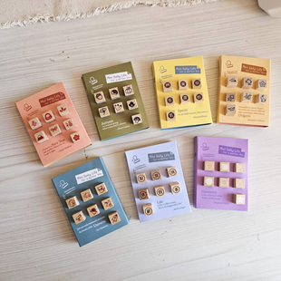 台湾micia美日 zakka迷你日常手帐印章组 日程标记注释健身运动