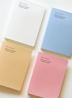 现货台湾MU lifestyle转印贴纸收纳册 素材收集册简约6寸照片相册