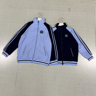 荣成中学生春秋校服外套男女拼接休闲初中生外套定制校服月牙猴