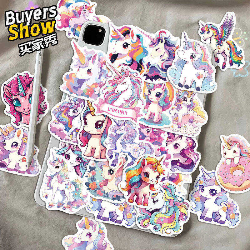 独角兽贴纸手账本手机壳可爱