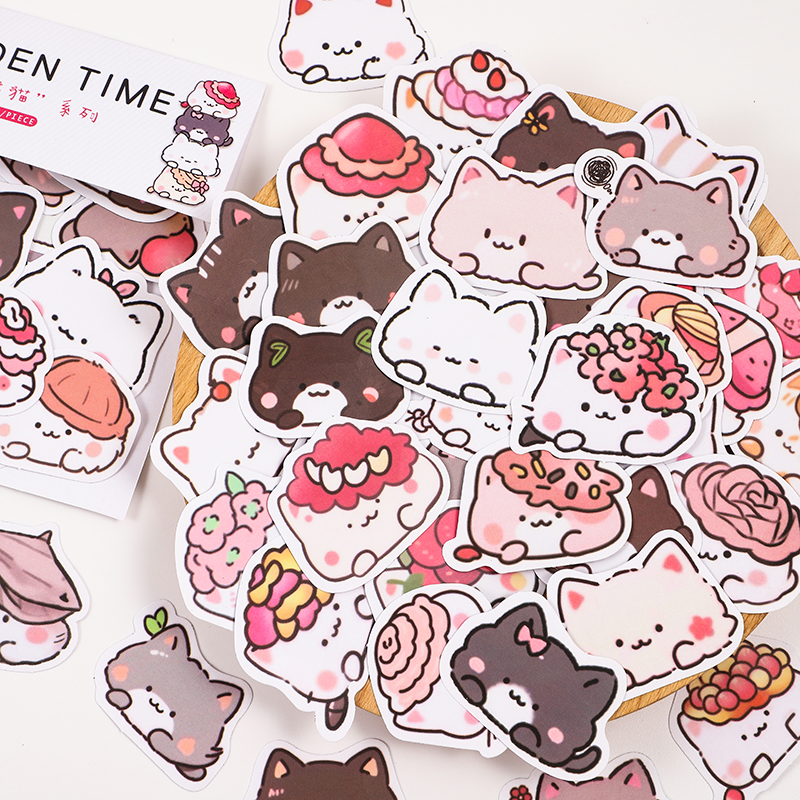 腻歪熊小花猫贴纸可爱儿童卡通