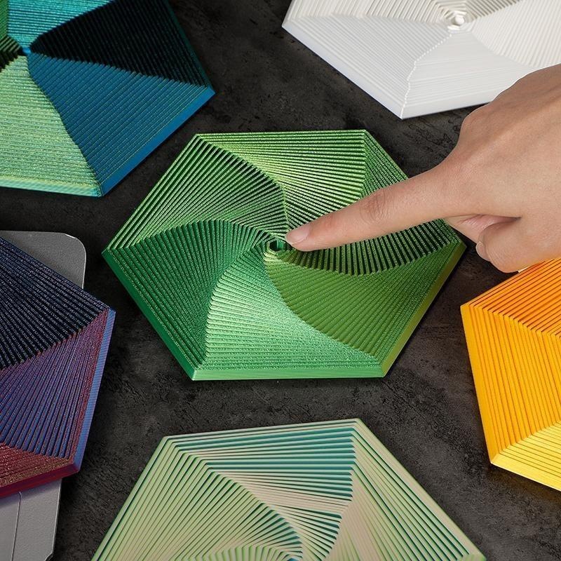 3d打印玩具六边形螺旋塔立体旋转创意解压错觉玩具儿童礼物摆件