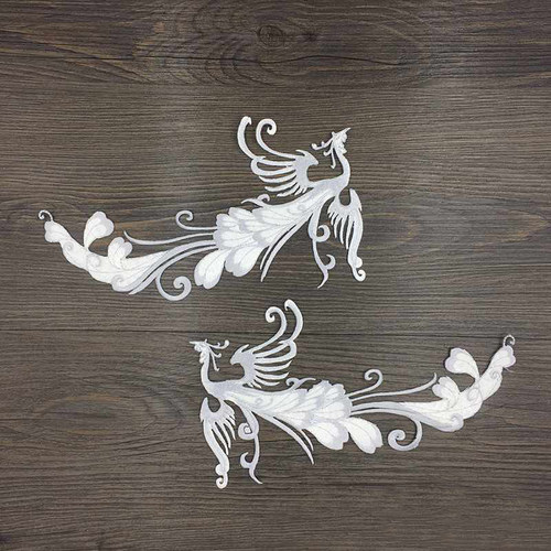 凤凰刺绣贴熨烫古风对称大号绣花