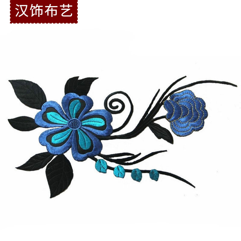 贴布补丁大号刺绣贴花衣服贴补丁贴图案绣花布贴大面积补衣贴熨烫