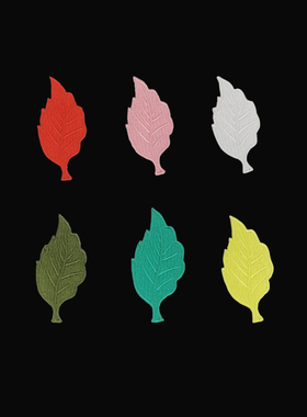 树叶衣服贴补丁贴熨烫贴小号国风白色绣花补洞衣贴贴花刺绣布贴