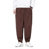 2024秋装新品灯芯绒萝卜裤风男士宽松哈伦裤休闲灯笼裤K23P45，男装休闲裤，星座203-3