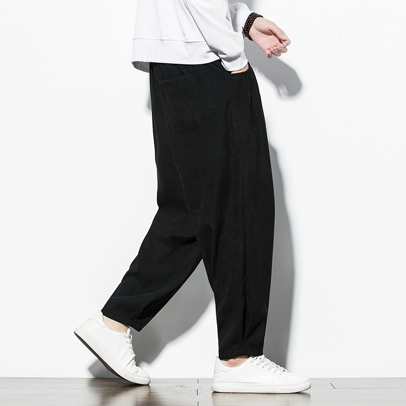 2024秋装新品灯芯绒萝卜裤风男士宽松哈伦裤休闲灯笼裤K23P45，男装休闲裤，星座203-3