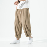 风冰丝九分裤2024新款男式阔腿裤日系大码哈伦灯笼裤FK18P40，男装休闲裤，星座203-3