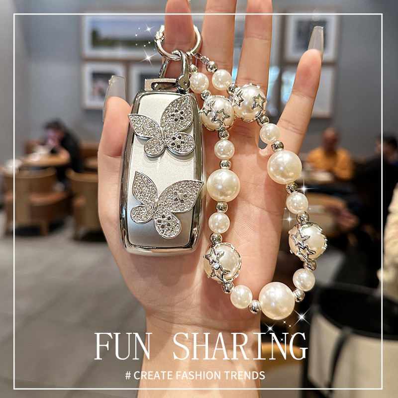 适用奔驰钥匙套2024新款e300l女生glb220高级感c200l汽车glk300壳