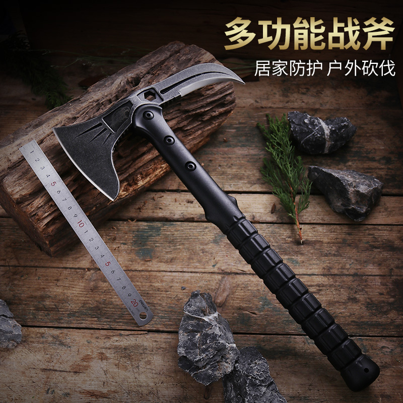 多功能战术斧开山刃小手斧户外防身生存武器砍柴劈柴露营工兵斧头