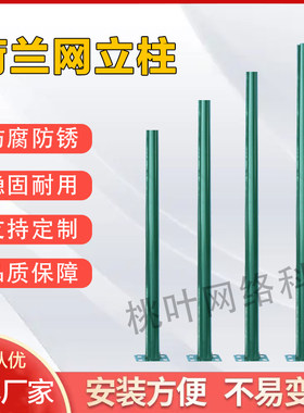 荷兰网立柱铁丝网立柱燕尾柱刺绳立柱钢管立杆支架车间隔离网立柱