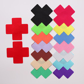 现货胸贴16色绸缎面防凸点一次性性感美乳贴十字乳贴