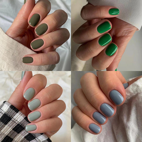 穿戴甲短款纯色美甲甲片美甲片
